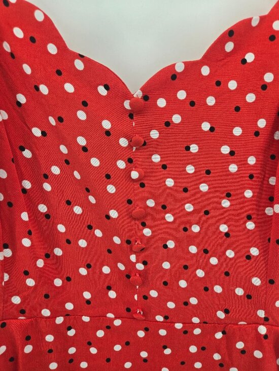 41 Hawthorn Spaghetti Strap Midi Sundress - XL Red Polka Dot - Picture 6 of 6